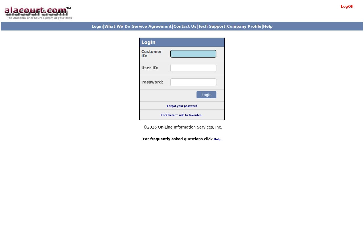 Escambia County court case lookup through Alacourt.com