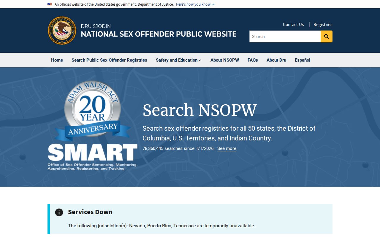 Escambia County sex offender lookup through NSOPW